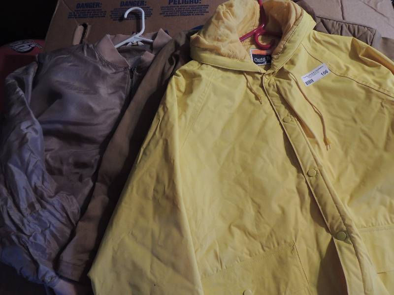 lot 106 image: Ozark Trail, yellow rain jacket siz...
