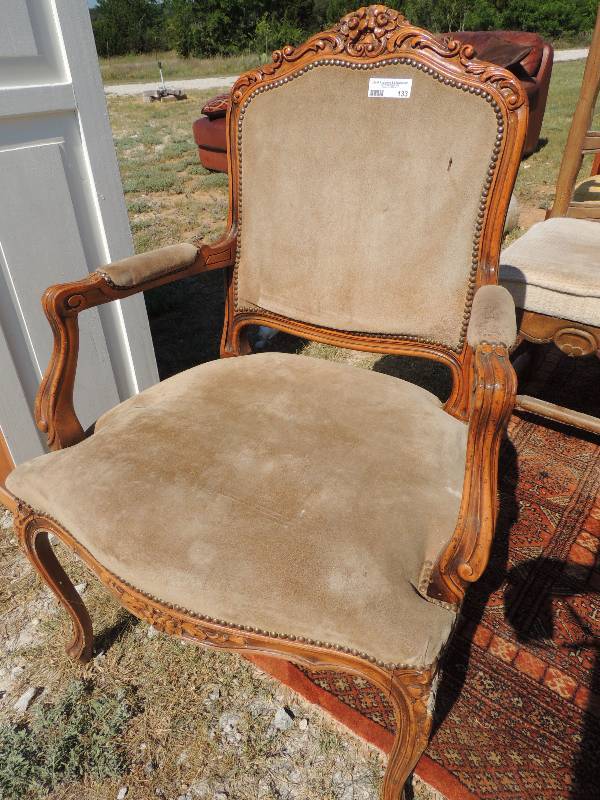 lot 133 image: Chatel Jax French  chair - leather ...
