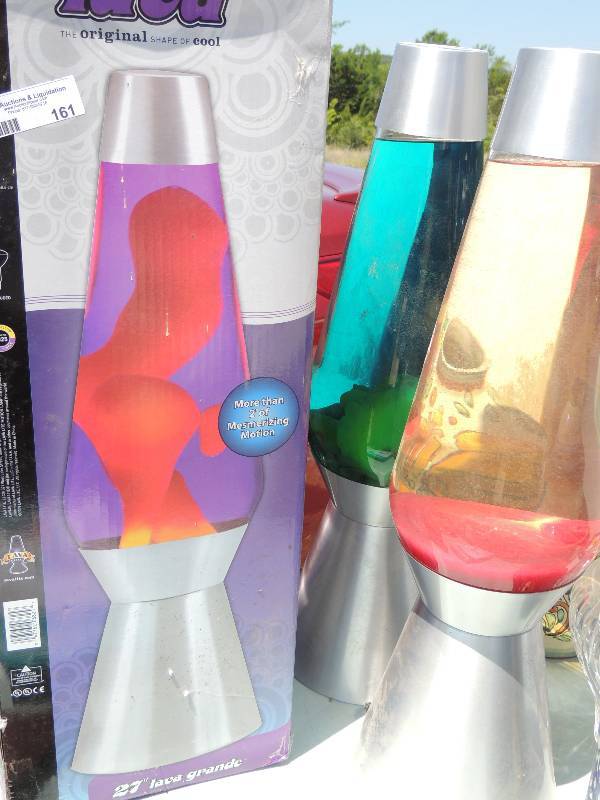 lot 161 image: 27 lava lamps, QTY 3,  one new  i...