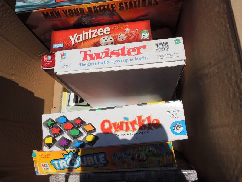 lot 179 image: Box of games- twister, battleship, ...