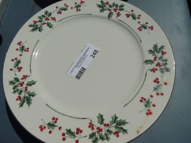 lot 248 image: Gibson  Holly plates  qty 4...