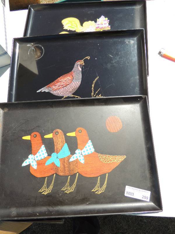 lot 259 image: 4 Trays  -  2 OF Quail.  1 OF BIRDS...