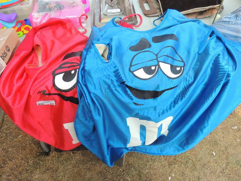 lot 376 image: Red and blue M&M costume...