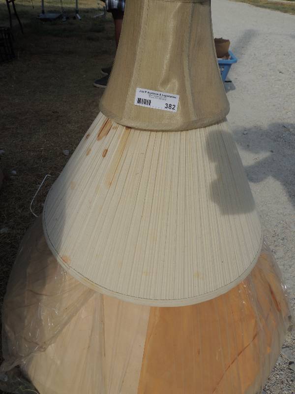 lot 382 image: Lamp shades x 4 -XL, LG, med, small...