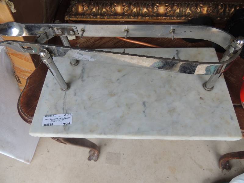 lot 394 image: Meat slicer carving station on marb...