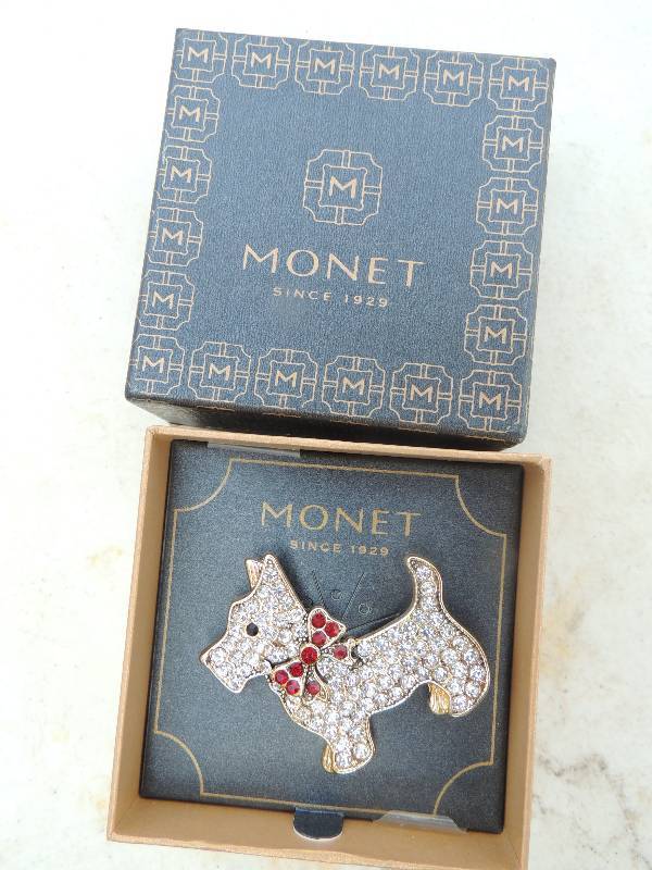 lot 409 image: Monet Scottie Dog Pin (new)...