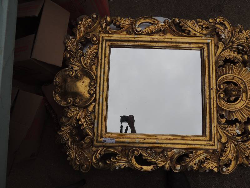 lot 22 image: Large gold framed mirror - frames i...
