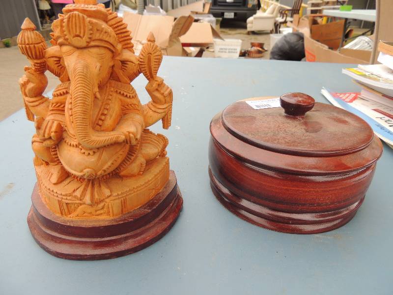 lot 52 image: Elephant Hindu God Hand carved by C...