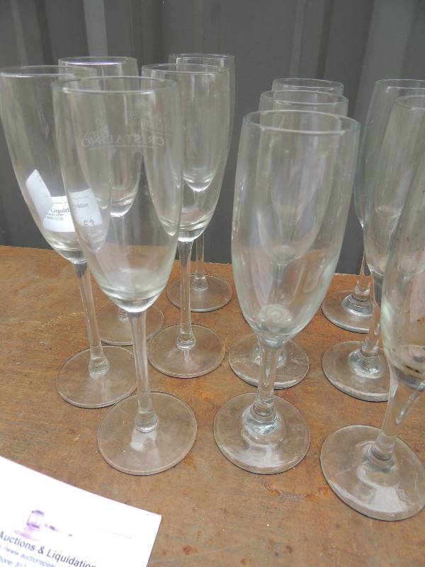 lot 63 image: 4 small and 4 large wine glasses...