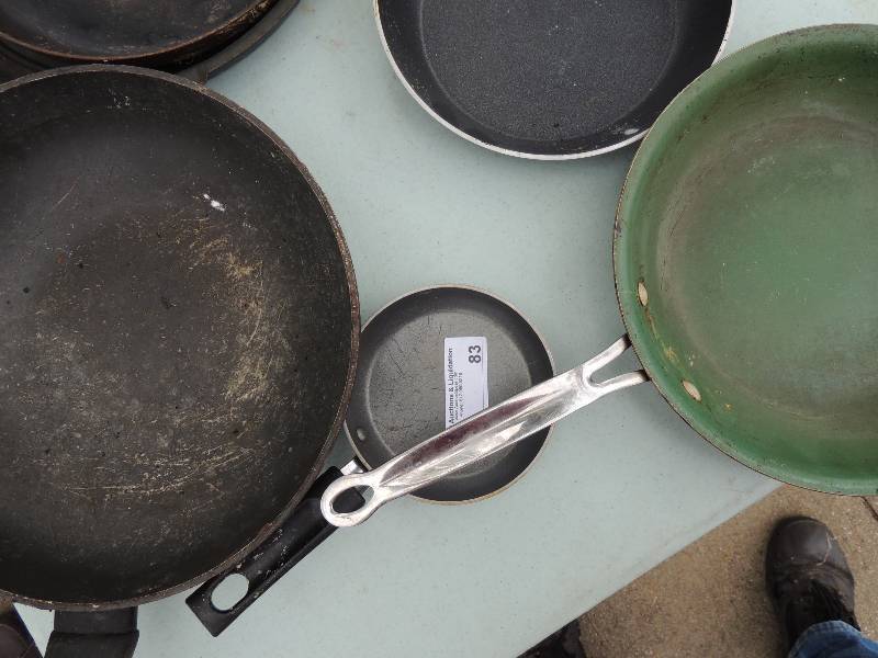 lot 83 image: 9 Assorted Skillets...