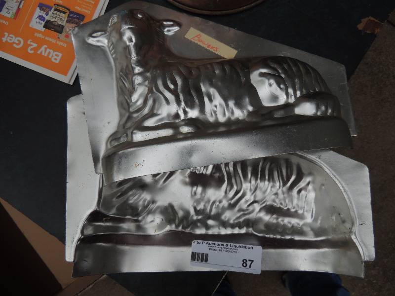 lot 87 image: Lamb cake mold...