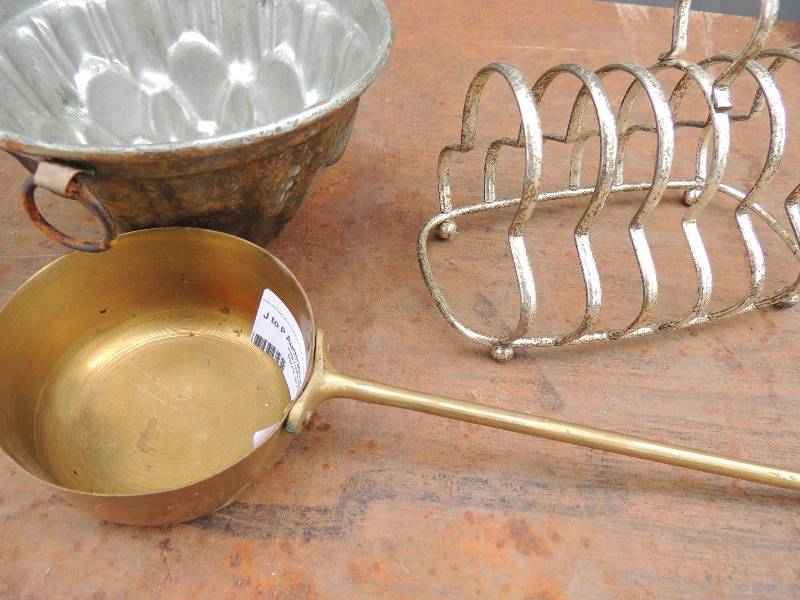 lot 92 image: Napkin Holder and Copper Ladle...