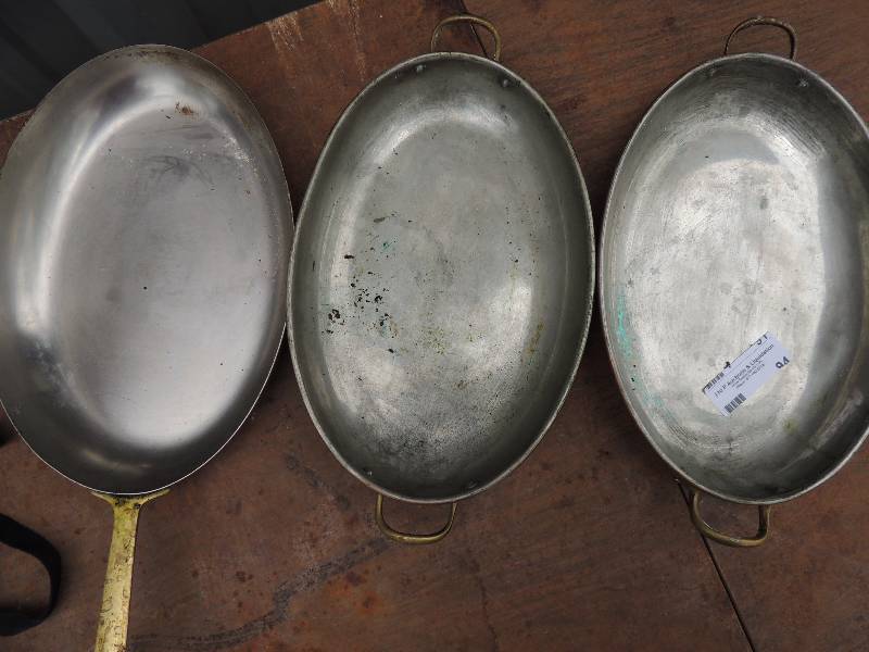 lot 94 image: 3 Copper Skillets...