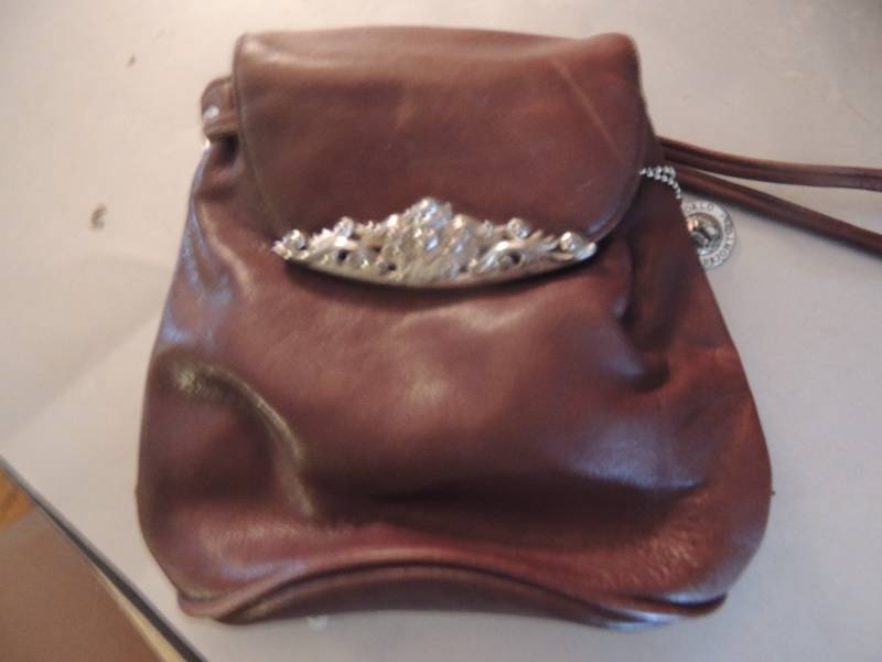 lot 98 image: BRIGHTON  ONE WORLD BROWN POUCH ...