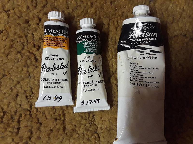 lot 318 image: Oil Paint - One large tube of Winso...