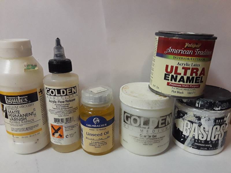 lot 328 image: Artists Accories - Linseed Oil, Fl...