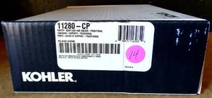 lot 14 image: NEWSEALED - KOHLER 11280-CP FORTE TRADITIONAL SOAP DISH & HOLDER