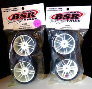 lot 26 image: NEWSEALED - Johns BSR Racing F2635 26MM 35 Nitro Front Foam Tires (4) - New Old Stock