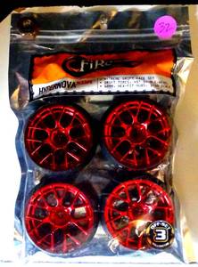 lot 32 image: NEWSEALED - FIRE BRAND RC HYPERNOVA XDR PRE MOUNTED SLICK DRIFT TIRES $$