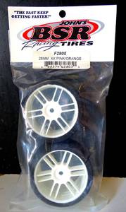 lot 43 image: NEWSEALED - Johns BSR Racing 28mm Touring Tires Double Pinkorange Bxrf2805