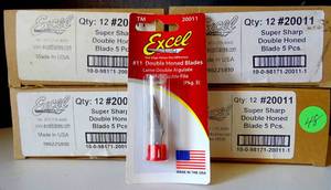 lot 48 image: $$$ - Excel 20011 Super Sharp #11 Blades - 4 BOXES OF 12 X 5BLADE PACKS) - 240 BLADES TOTAL (4X$)