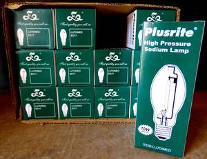 lot 50 image: BIG $ LOT - ONE DOZEN Plusrite 2002  LU70MED  70W HPS S62 Light Bulb (12X$)