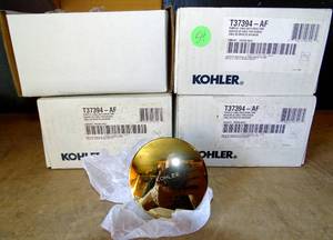 lot 54 image: BIG $ LOT - KOHLER K-T37394-AF PureFlo Cable Bath Drain Trim with Victorian Rotary (4X$)