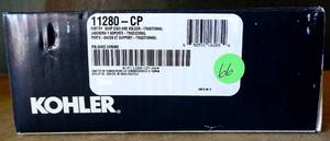 lot 66 image: NEWSEALED - KOHLER 11280-CP FORTE TRADITIONAL SOAP DISH & HOLDER