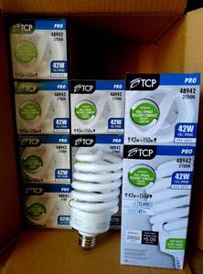 lot 81 image: BIG $ LOT - TCP 48942-35K- 42 Watt CFL Light Bulb (11X$) THESE SELL FOR OVER $40EA