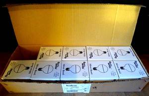 lot 100 image: $$$ CASE OF 9 - Halco 102380 - 40W - G25 Globe - Silver Bowl