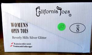 lot 117 image: NEW WOMENS CALIFORNIA TOES OPEN TOED SNEAKERS - SIZE 8