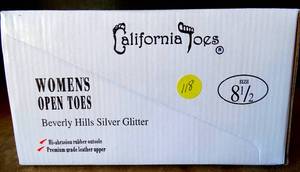lot 118 image: NEW WOMENS CALIFORNIA TOES OPEN TOED SNEAKERS - SIZE 8 12