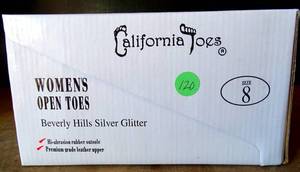 lot 120 image: NEW WOMENS CALIFORNIA TOES OPEN TOED SNEAKERS - SIZE 8