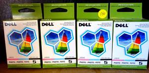 lot 136 image: NEWSEALED LOT OF 4 - Genuine Dell Series 5 J5567 J4844 Ink Cartridge for Dell 922 924 942 946 962