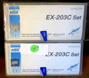 lot 138 image: NEWSEALED - NSK Dental Slow Low Speed Handpiece Kit EX-203C Set E-type 2 HOLE (2X$)