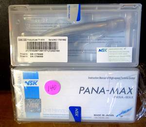 lot 140 image: NEWSEALED - NSK PANA MAX Dental High Speed Handpiece Push Turbine (2x$)