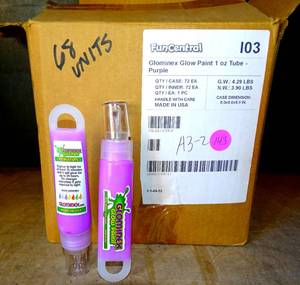lot 143 image: BIG $ RESELLER LOT - Glominex Glow Paint 1 oz Tube PINK (68x$)