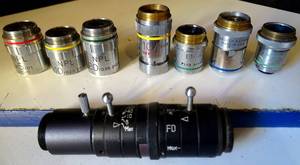 lot 165 image: BIG $ LOT - Leitz Microscope Microscope Lens Assortment As Shown