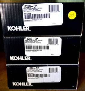 lot 169 image: NEWSEALED - KOHLER 11280-CP FORTE TRADITIONAL SOAP DISH & HOLDER (3X$)