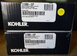 lot 171 image: NEWSEALED - KOHLER 11280-CP FORTE TRADITIONAL SOAP DISH & HOLDER (2X$)