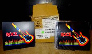 lot 188 image: ULTIMATE COOL - CG NOVELTIES LED SOUND ACTIVATED ROCK PATCH (FOR DISPLAY OR T-SHIRTS VIA 2 WAY TAPE - SEE PIC 4) EACH UNIT IS BATTERY POWERED WITH ADJUSTBLE SETTING - REACTS TO ANY SOUND (12X$)