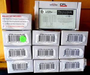 lot 5 image: $$$ (Lot of 9) Keystone CFL Ballast Kit KTEB-218-UV-RS-DW (9X$)