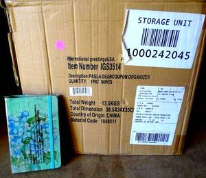 lot 192 image: PAULA DEEN COUPON ORGANIZER - CASE 90 UNITS
