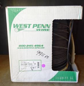 lot 224 image: $$$ - West Penn Wire 841BK1000 - Rg-6 18 Solid Bare Catv (APPROX 995 FEET)