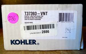 lot 236 image: NEWOPEN BOX - KOHLER T37393 VNT PUREFLO CABLE BATH DRAIN TRIM