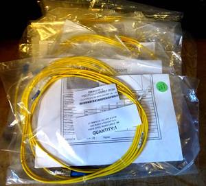 lot 237 image: LOT OF 12 - FIBER OPTIC RISER CABLE 3M SCFC APC SIMPLEX 8.3125 OS2 STRAIGHT A-A