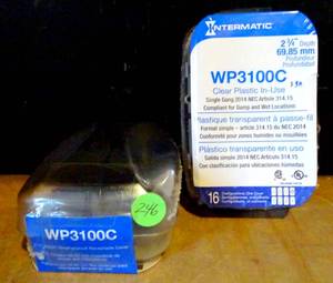 lot 246 image: NEWSEALED - Intermatic Plastic In-Use Weatherproof Receptacle Cover (WP3100C) (2X$)