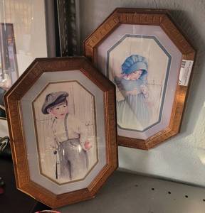 lot 23 image: VINTAGE FRAMED PRINTS AS SHOWN.