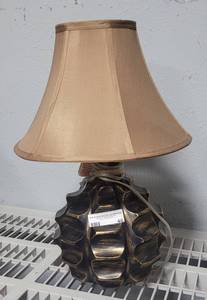 lot 46 image: TABLE LAMP WITH SHADE IN STYLE SHOWN.