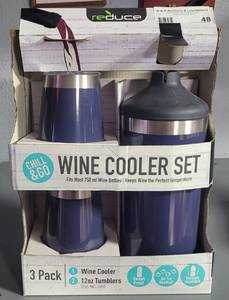 lot 48 image: BRAND NEW REDUCE WINE COOLER SET AS SHOWN.